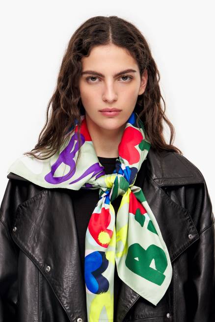 Bimba Y Lola Schal mit Herz-Graffiti-Logo Zubehör Minze T04ZZ615