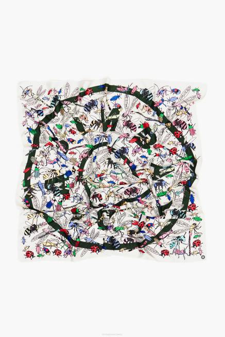 Bimba Y Lola Schal mit Insekten- und Korallenlogo Zubehör nicht-gerade weiss T04ZZ643