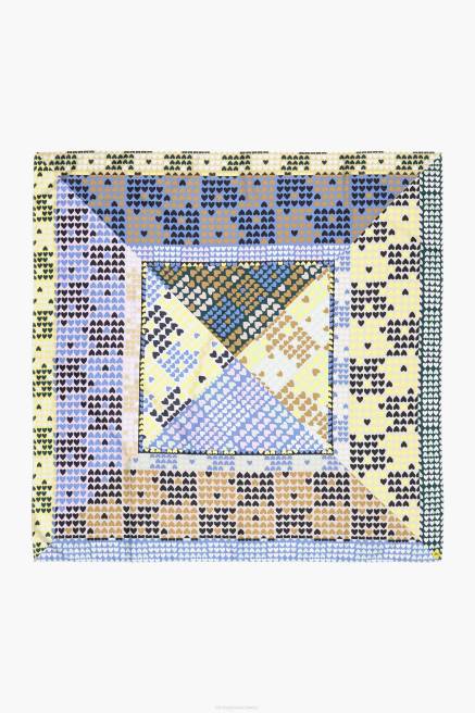 Bimba Y Lola Schal mit geometrischen Herzen Zubehör hellgelb T04ZZ620