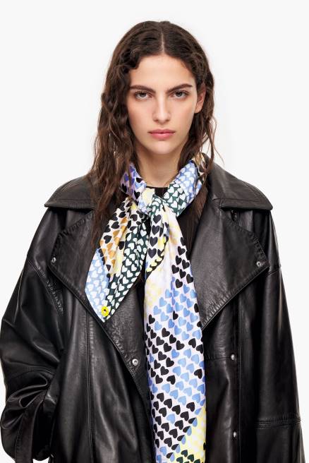 Bimba Y Lola Schal mit geometrischen Herzen Zubehör hellgelb T04ZZ620