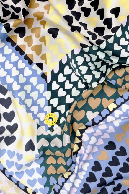 Bimba Y Lola Schal mit geometrischen Herzen Zubehör hellgelb T04ZZ620