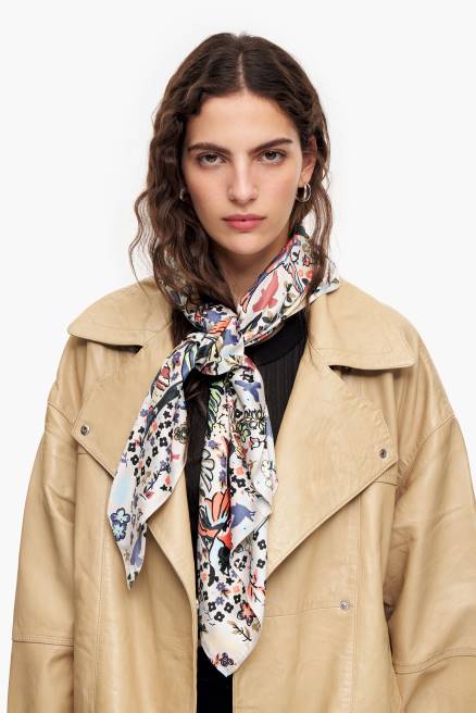 Bimba Y Lola Vogelschal Zubehör grau T04ZZ652