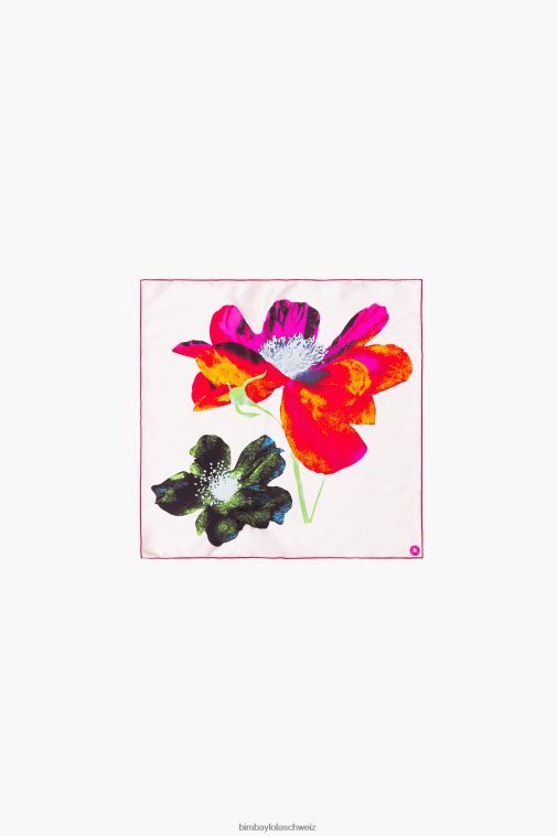 Bimba Y Lola floraler Seidenschal nicht-gerade weiss Zubehör T04ZZ606