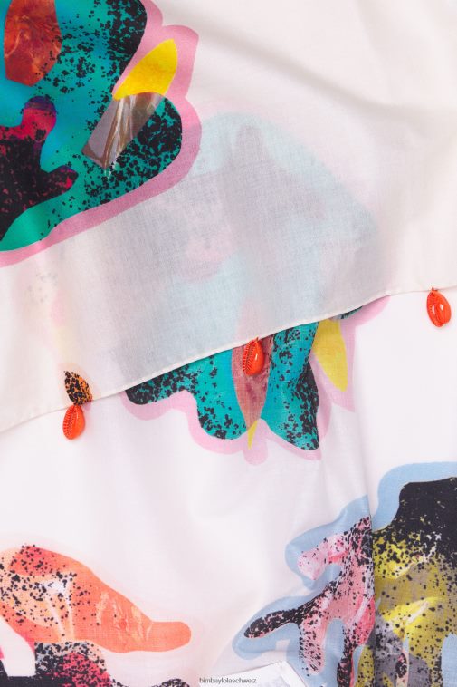 Bimba Y Lola kurzer Sarong aus Baumwolle Koralle Zubehör T04ZZ611