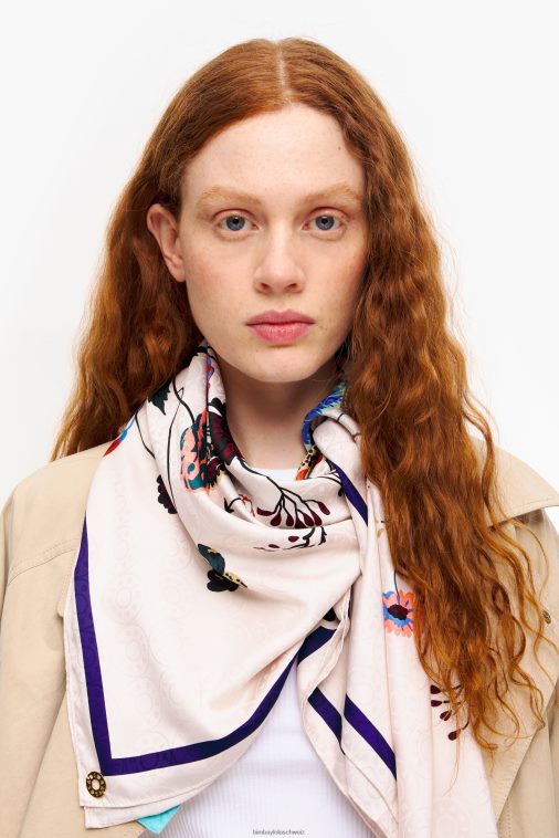 Bimba Y Lola leichter Blumenschal grau Zubehör T04ZZ607