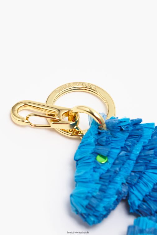 Bimba Y Lola Bast-Seepferdchen-Schlüsselanhänger Blau Zubehör T04ZZ947