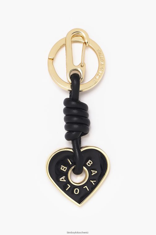 Bimba Y Lola Herz-Schlüsselanhänger Schwarz Zubehör T04ZZ954